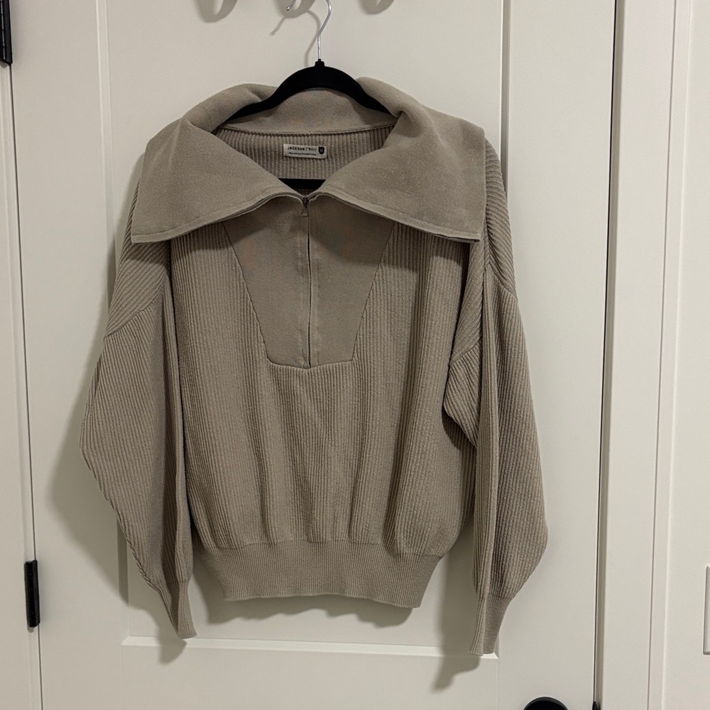 Jackson Rowe Taupe Knit Sweater